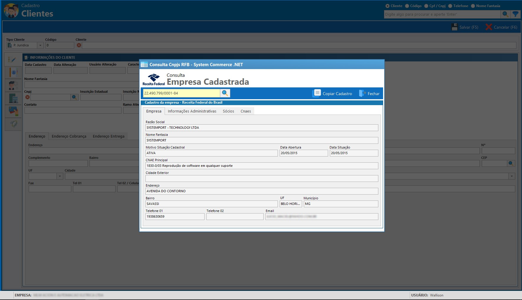Cadastro Pessoa Juridica