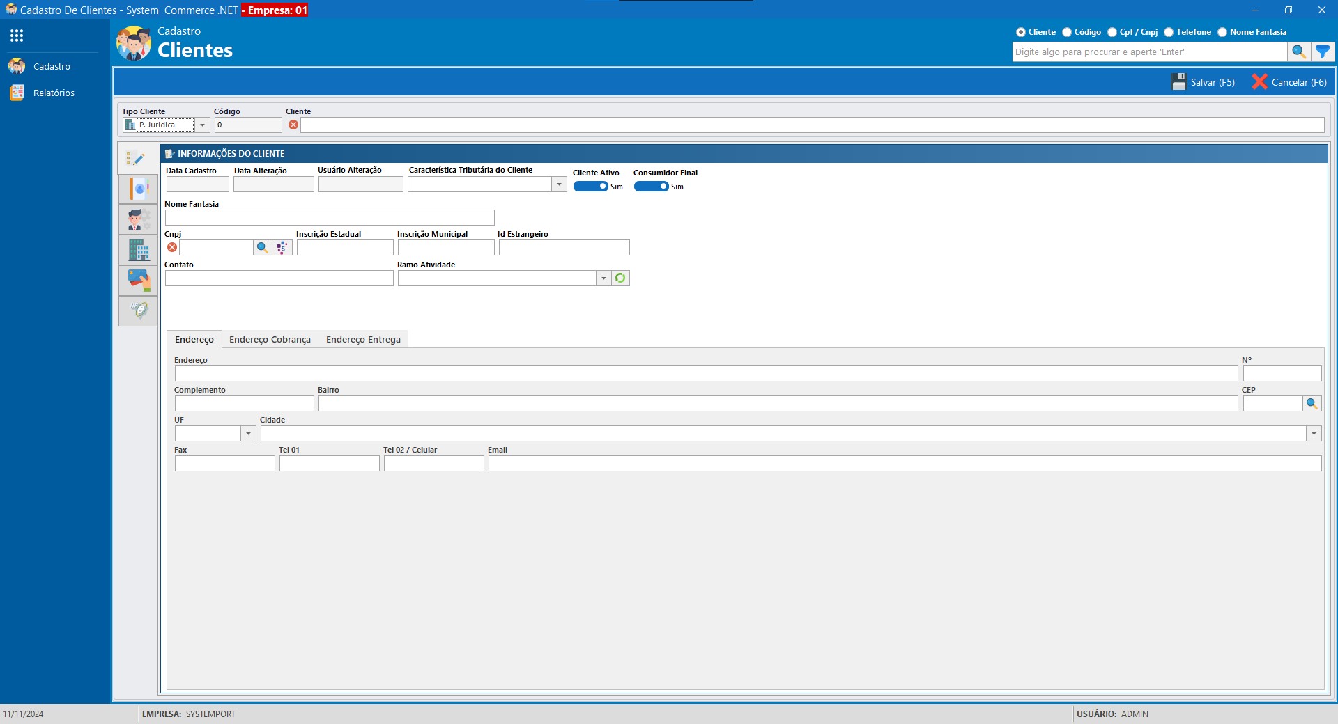 Cadastro Pessoa Juridica