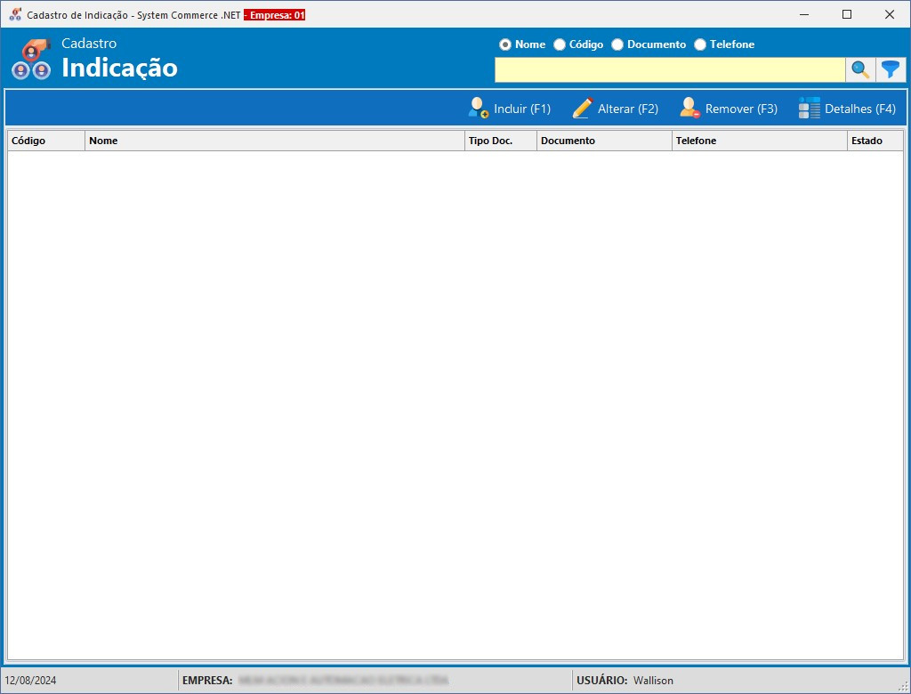 Cadastro Indicação