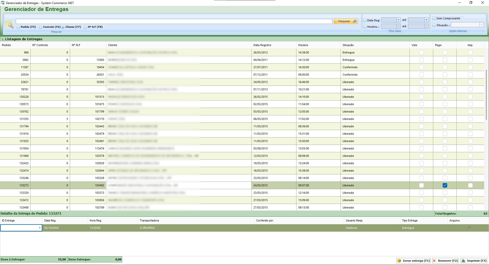 Gerenciador de Entrega