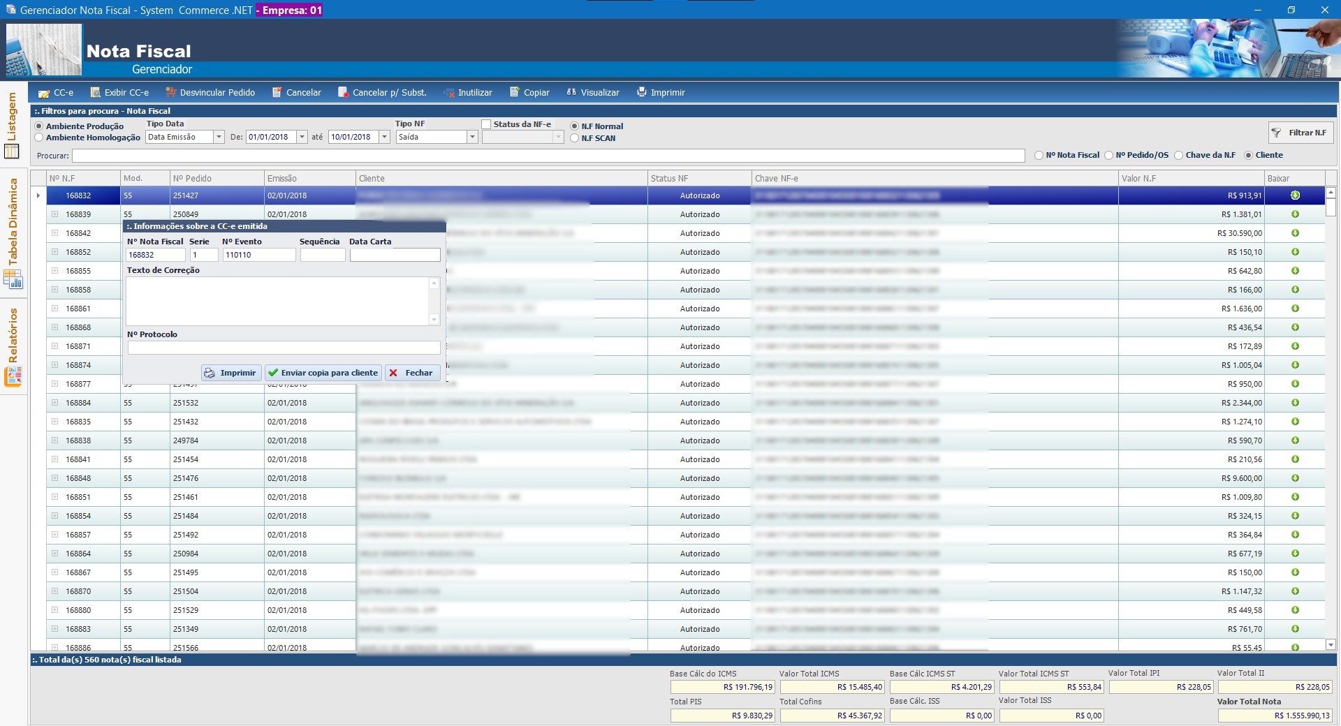 Gerenciador de Nota Fiscal