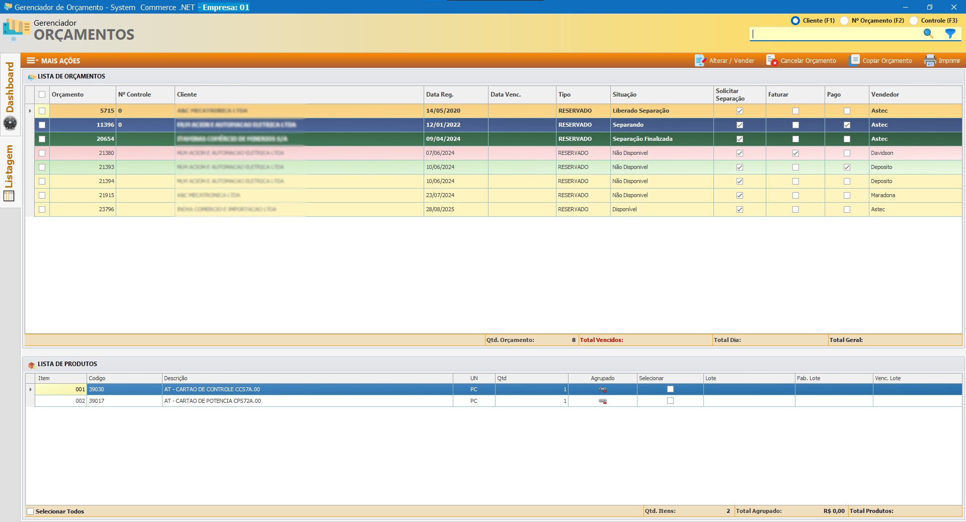 Gerenciador de Orçamentos