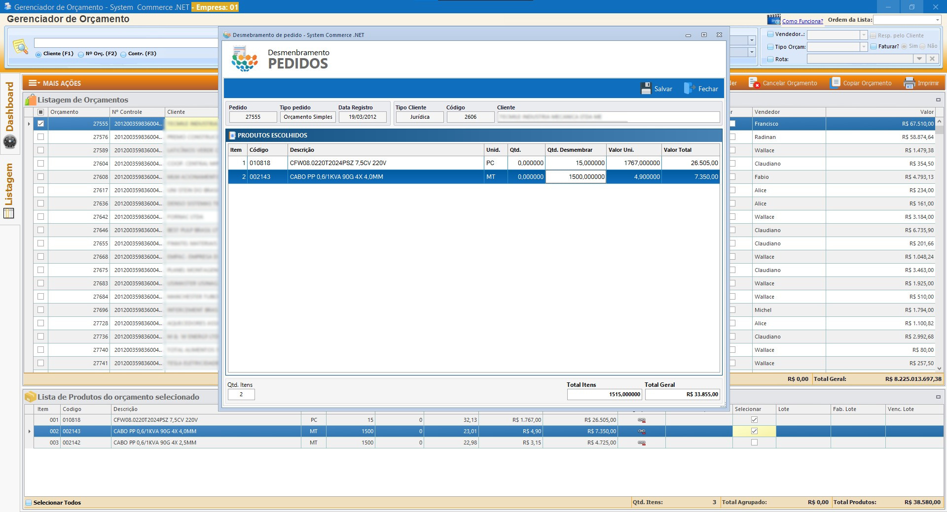 Gerenciador de Orçamento