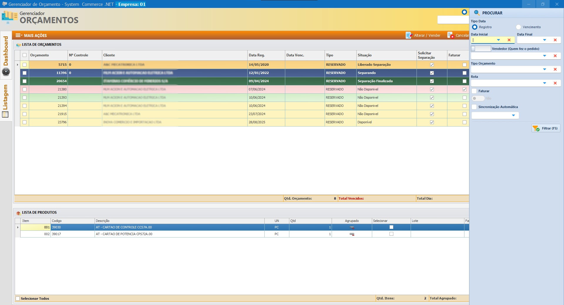 Gerenciador de Orçamentos