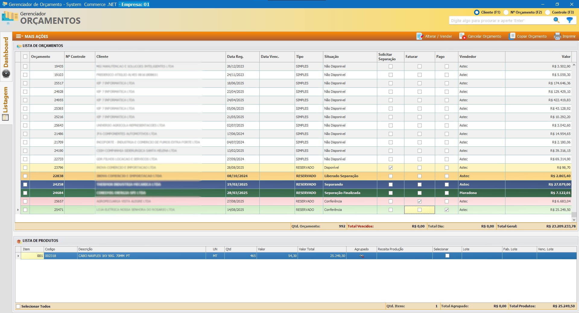 Gerenciador de Orçamentos