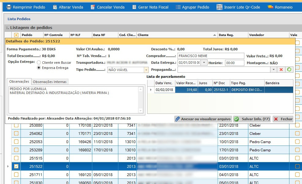 Gerenciador de Vendas