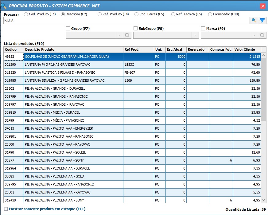Vendas e Orçamentos