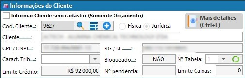 Vendas e Orçamentos