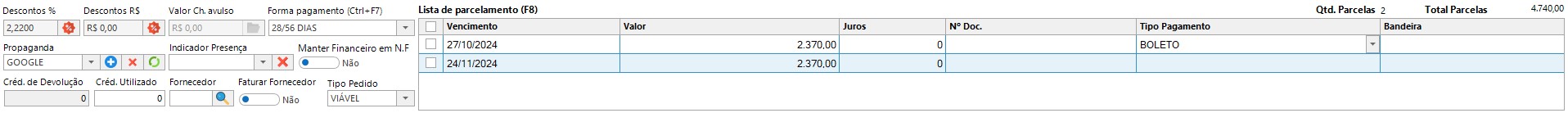 Vendas e Orçamentos
