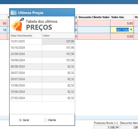 Vendas e Orçamentos