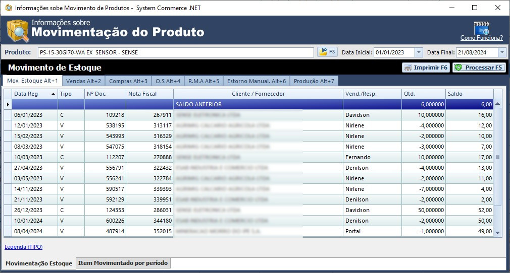 Movimentação de Estoque