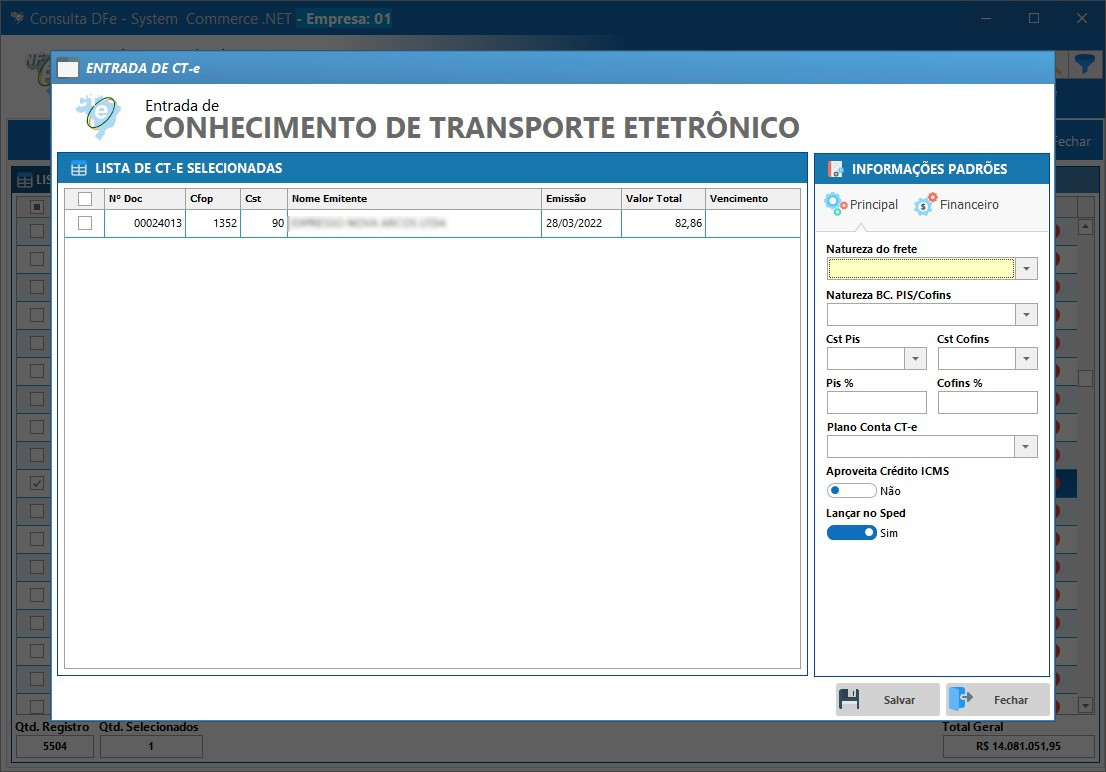 Consulta NF-e e CT-e