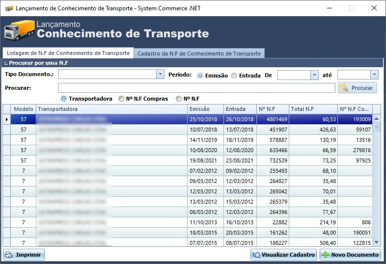 Conhecimento de Transporte