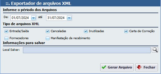 Exportador XML