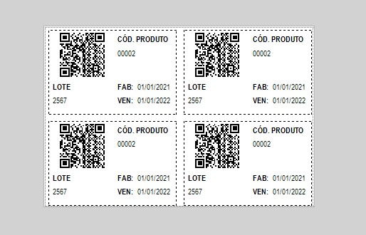 Impressão QR Code de Lote