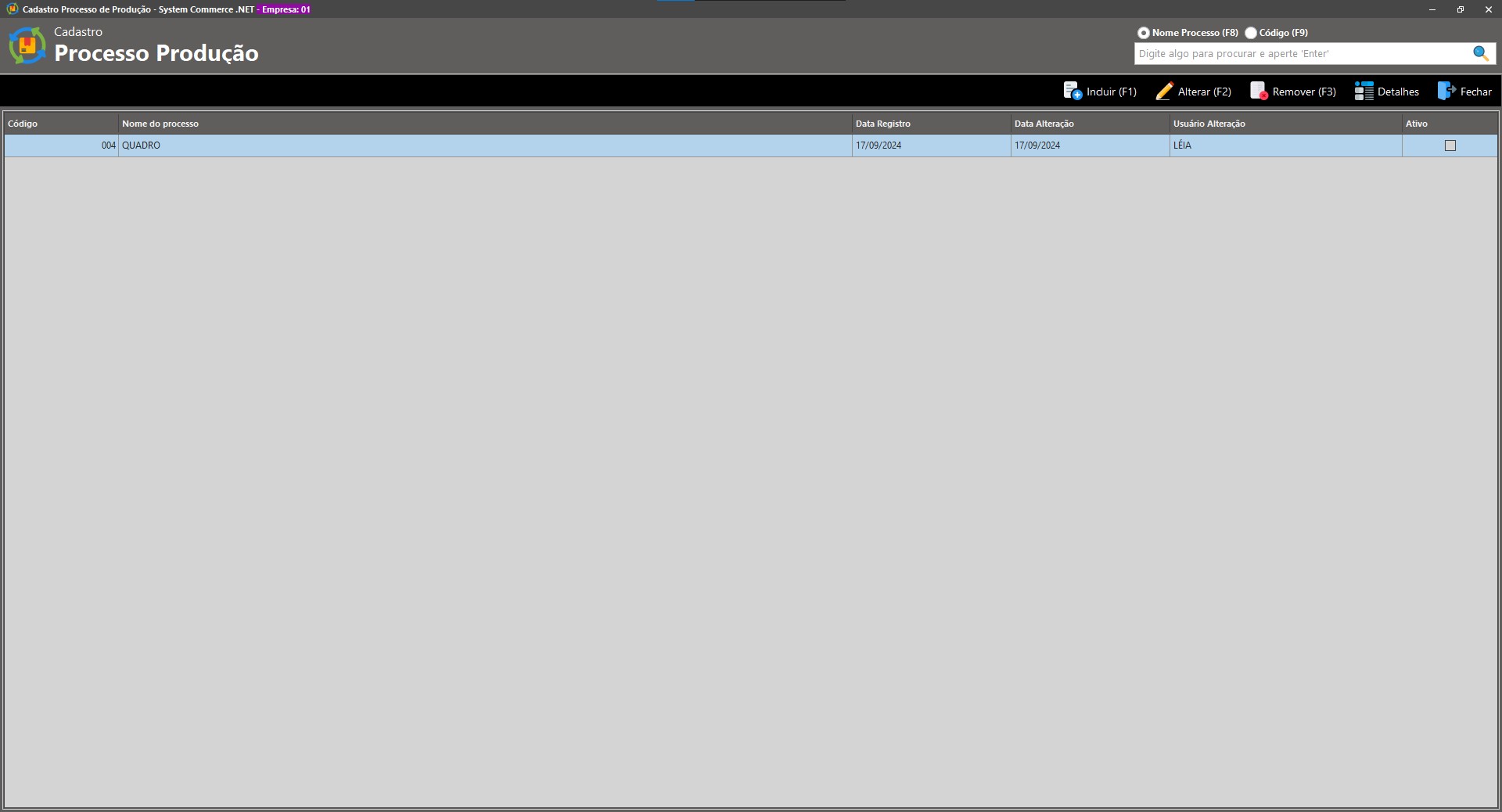 Processo de Produção