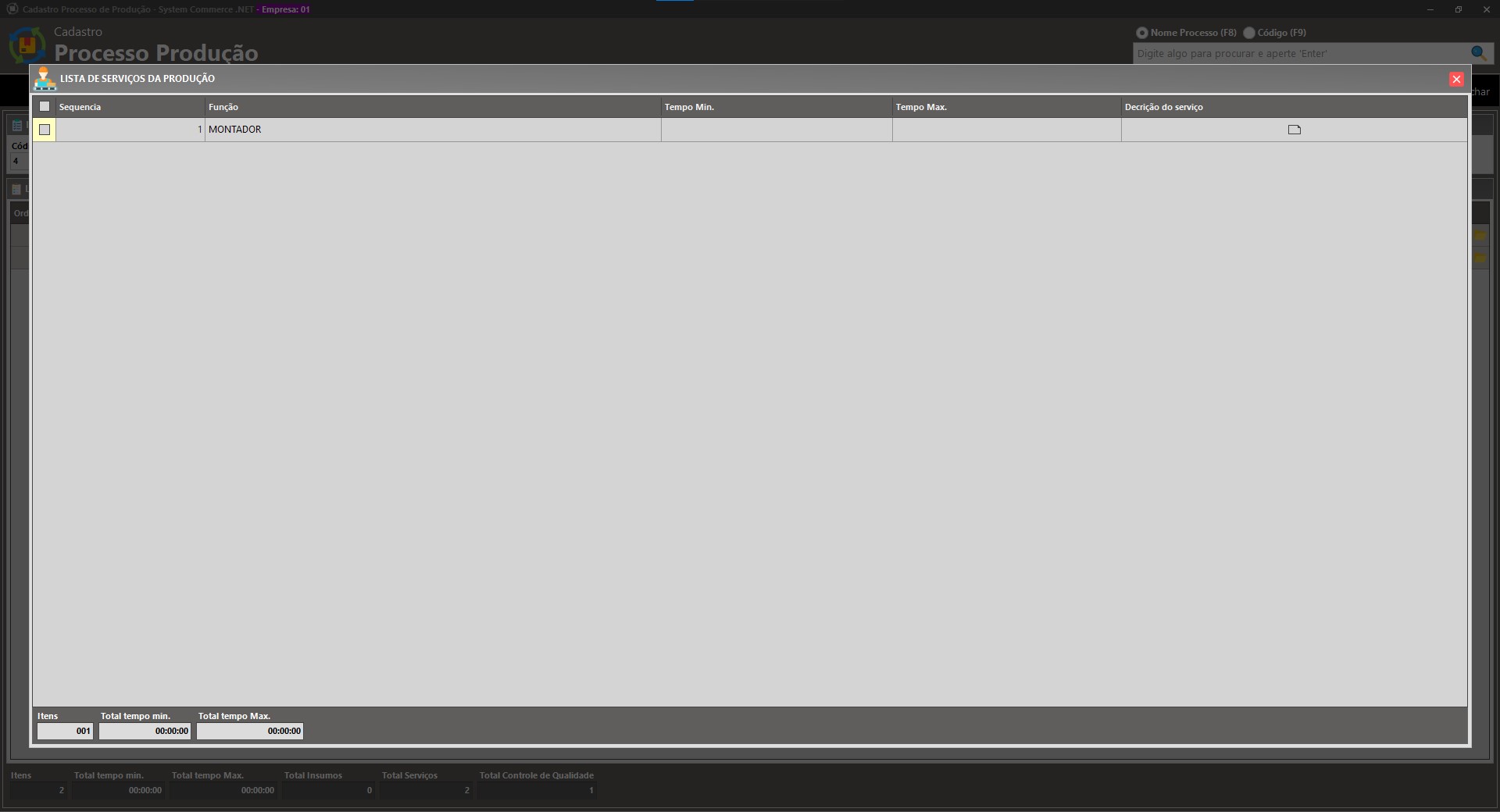 Processo de Produção