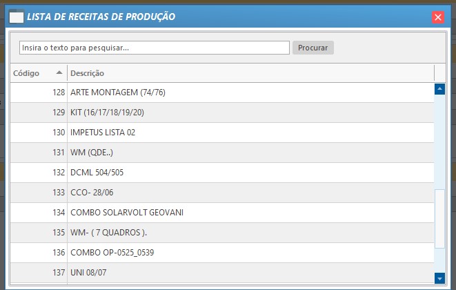 Controle de Produção