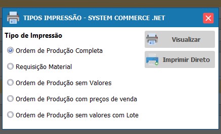 Controle de Produção