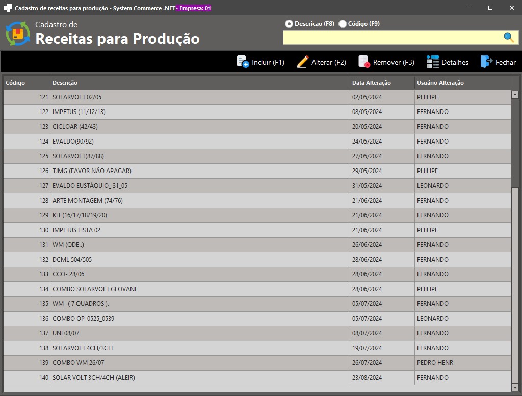 Controle de Produção