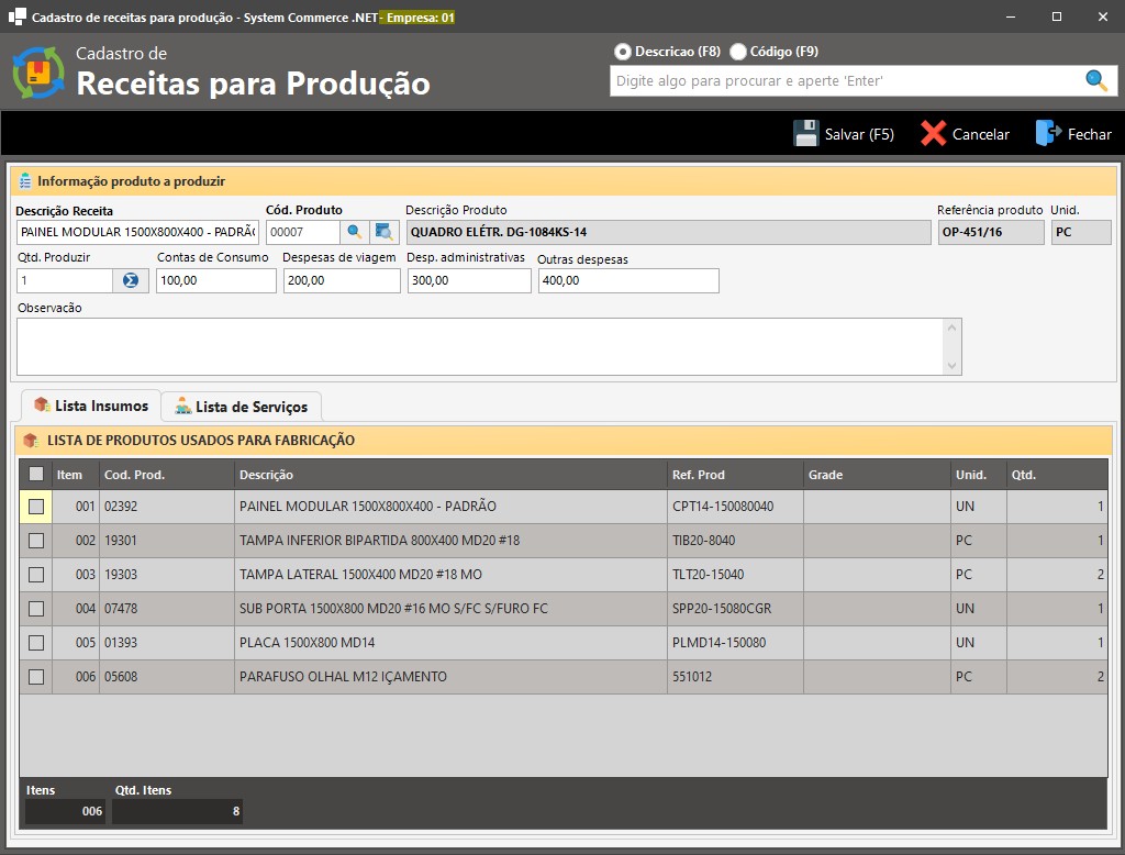 Controle de Produção