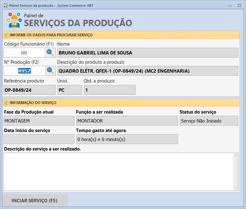 Serviços de Produção