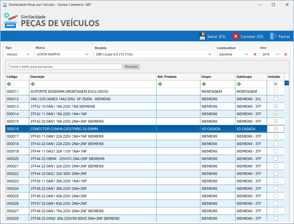 Similaridade de Peças