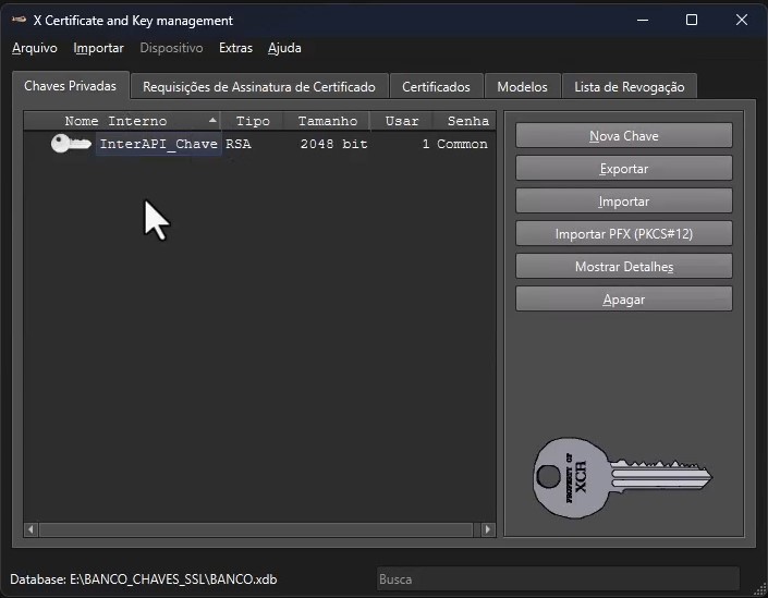 Importar Chave Privada