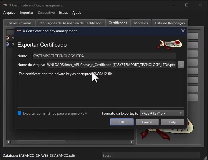 Exportar Certificado