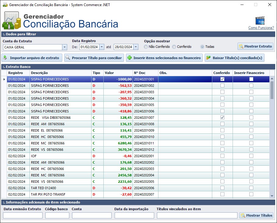 Conciliação Bancária
