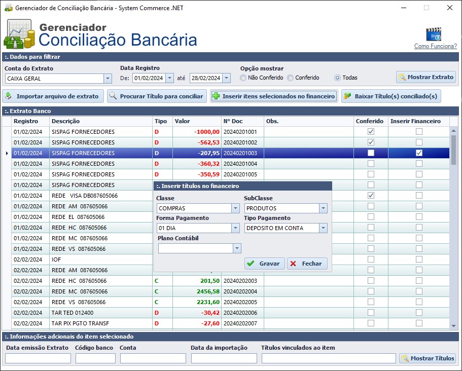 Conciliação Bancária