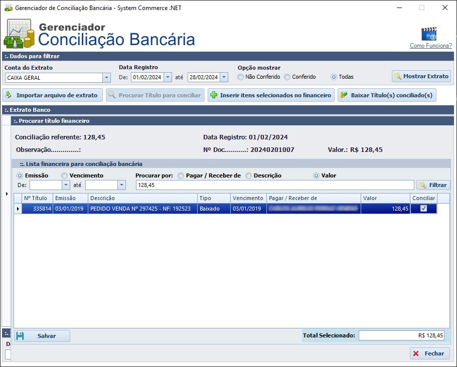 Conciliação Bancária