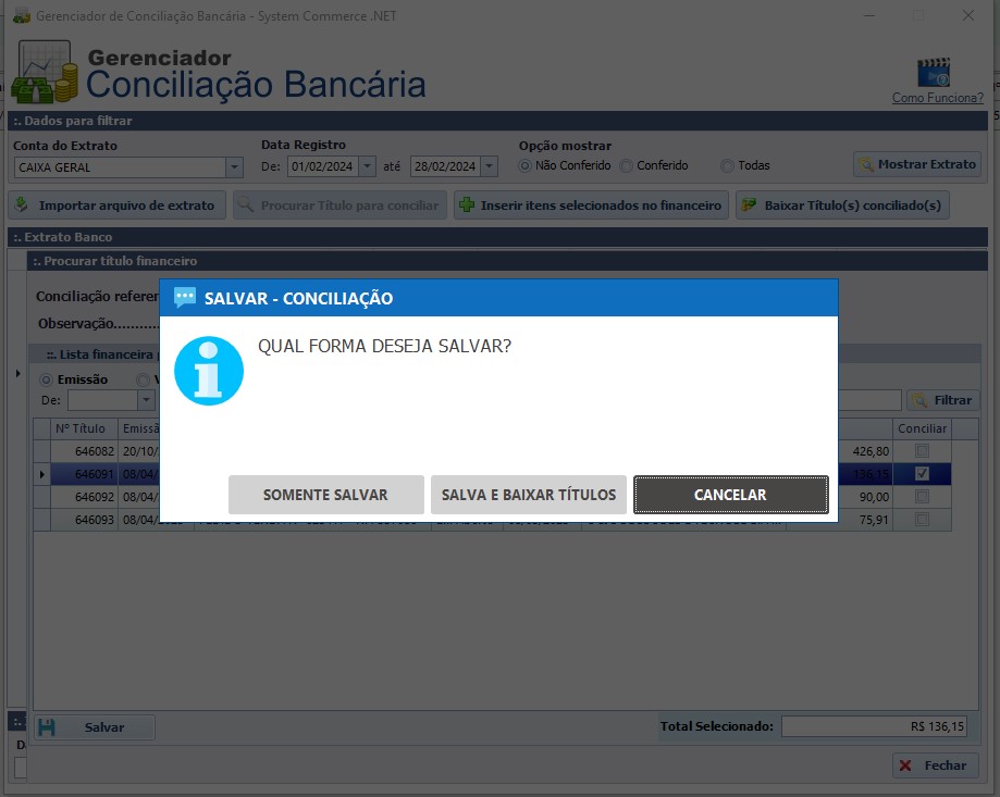 Conciliação Bancária