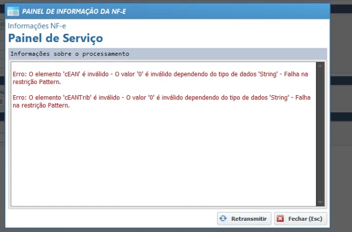 Código de Barras em Nota Fiscal