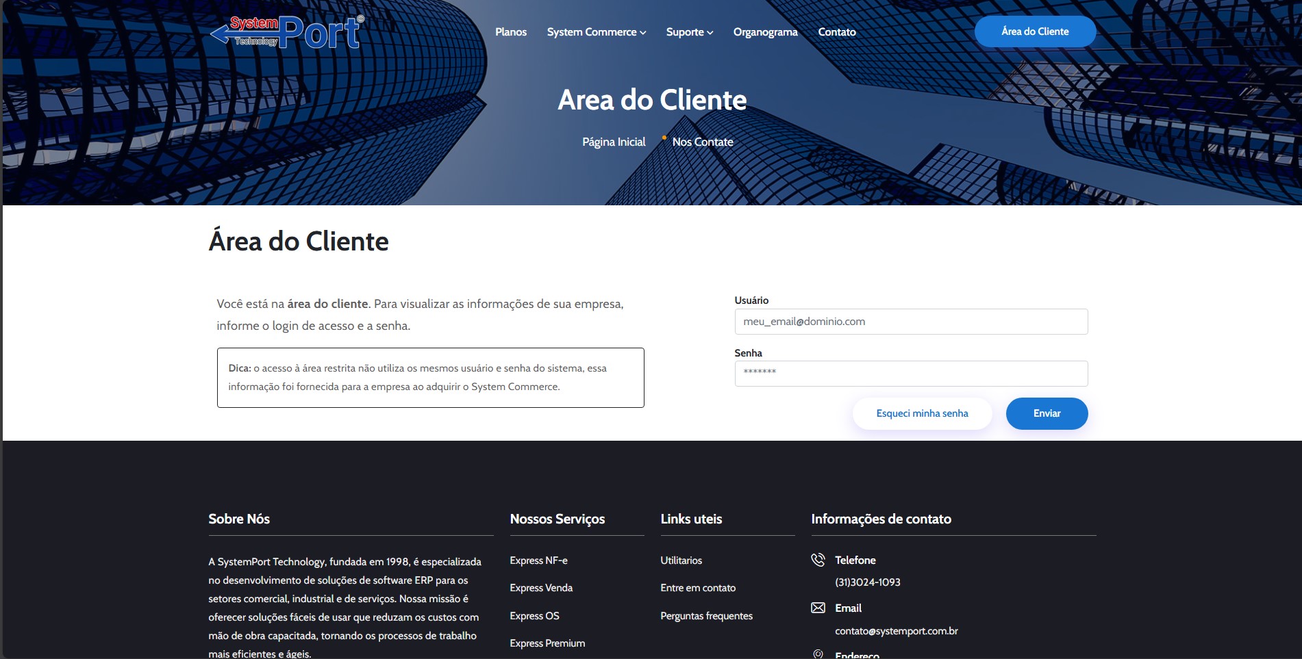 Área do Cliente