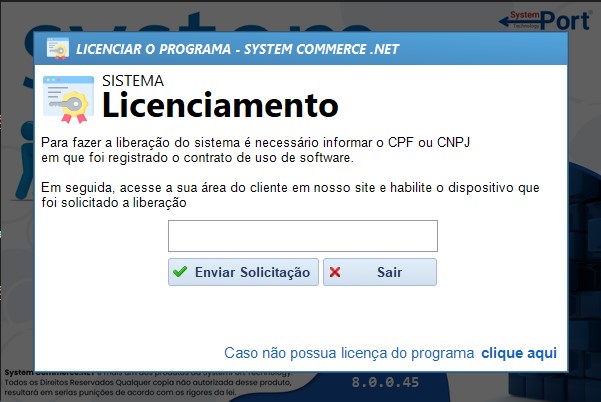 Licenciamento Sistema