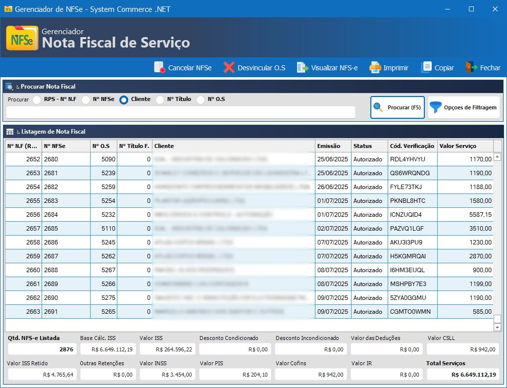 Gerenciador de NFS-e