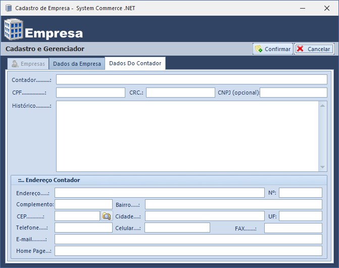 Configurações do Sistema