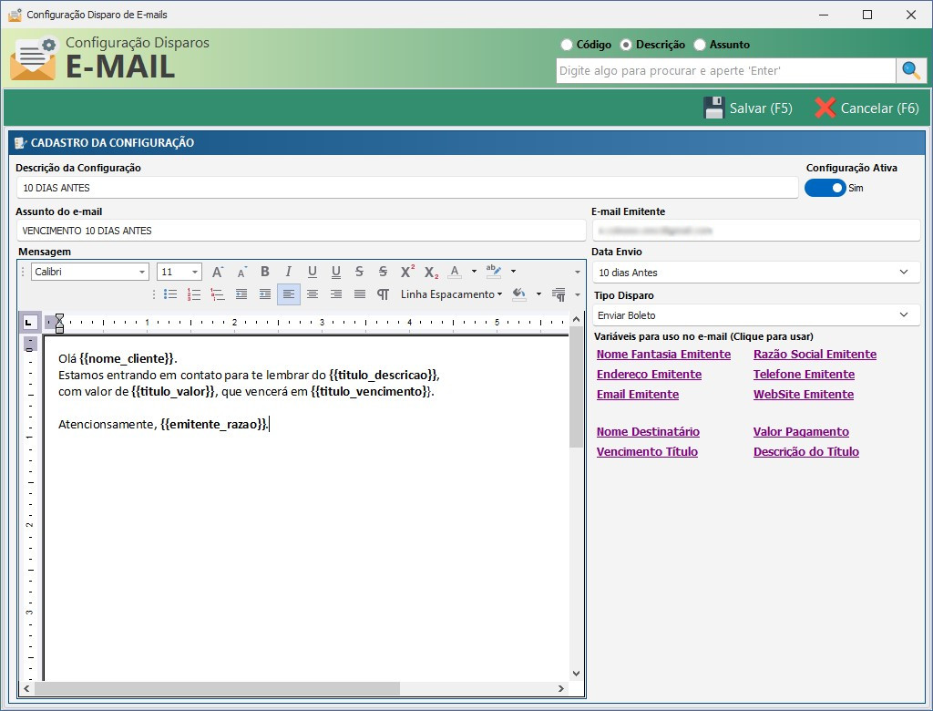 Configurações do Sistema